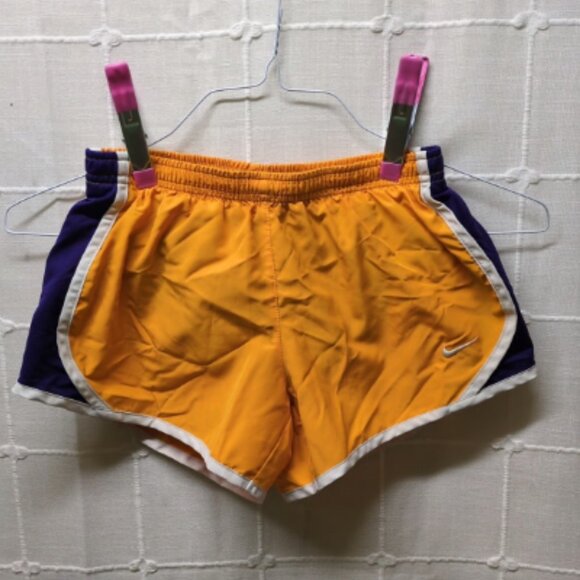 Nike Running Shorts Girls M Orange / Purple - Picture 1 of 4
